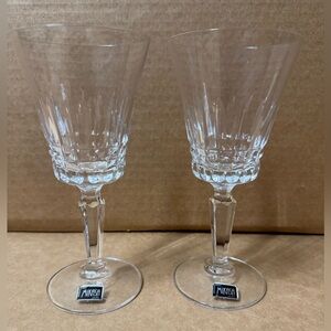 Mikasa Wimbledon Crystal Wine Glasses Set Of 2 *READ